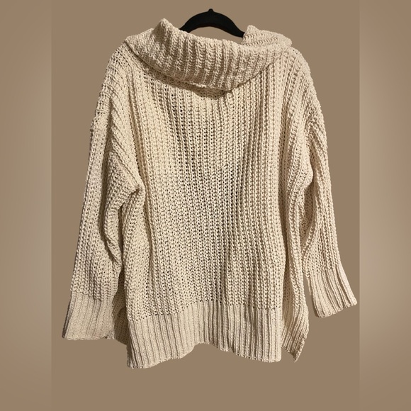 Sen chunky open front white sweater - Picture 2 of 3